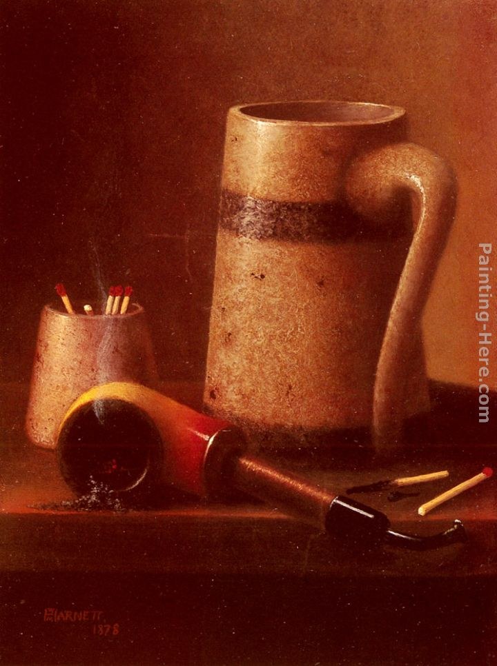 William Michael Harnett Still Life, Pipe And Mug